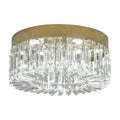 Modern 40cm Diameter Nordic Crystal Pendant Lamp Gold Stainless Steel Round Ceiling Chandelier for Bedroom