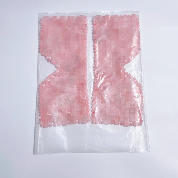 Huiying Crystal rose quartz Gem Eye Mask Cooling Reducing Dark Circles & Puffy Eyes
