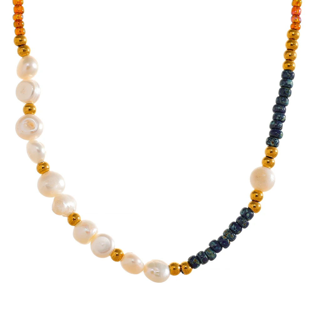 JINYOU 960 Gorgeous Natural Freshwater Pearls Measly Bead Chain Stainless Steel Handmade Necklace Charm Luxury Fashion Jewelry