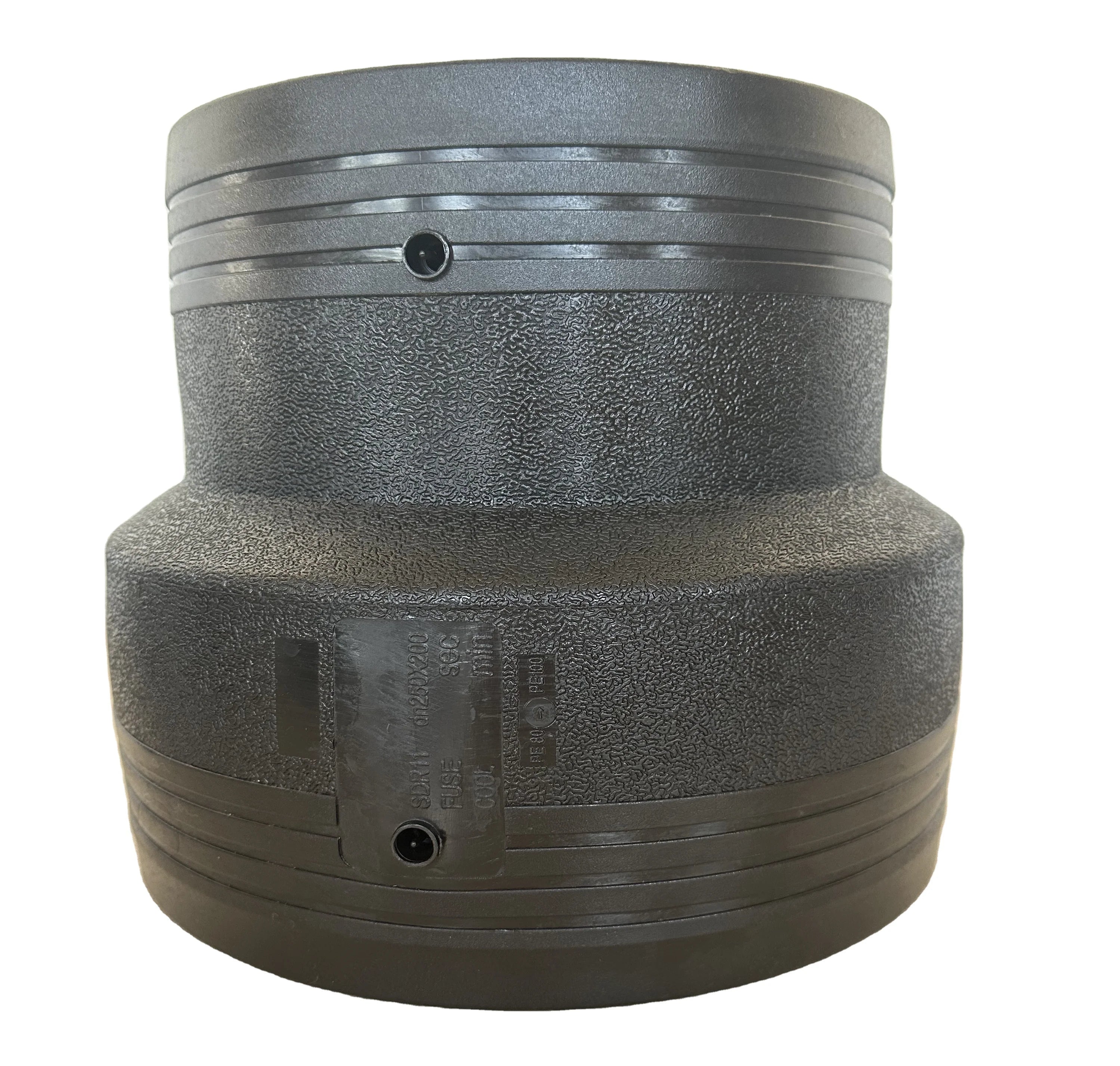 Chinese Supplier HX Black ISO 9001 Certified SDR11 HDPE Electrofusion Plastic Pipe Fittings Dn250*200 Model with Weld Connection