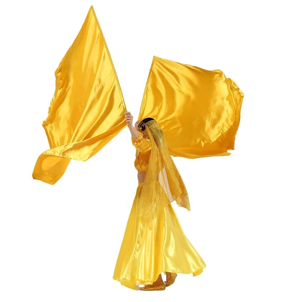 Bestdance Light Prophetic Worship Satin Flex Flag Church Liturgical Praise Adoration Dance Banner