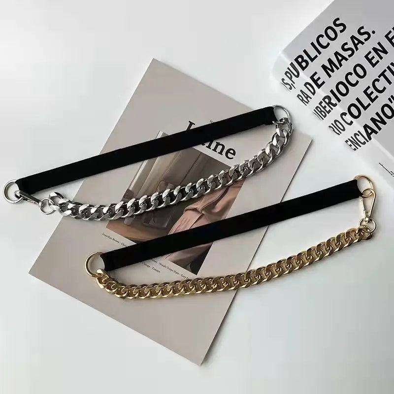 JULUN Vintage Metal Chain Elastic Belt Women's Waist Embellished Fashion Hundred With Dress Sub Suit Coat Waist Chain