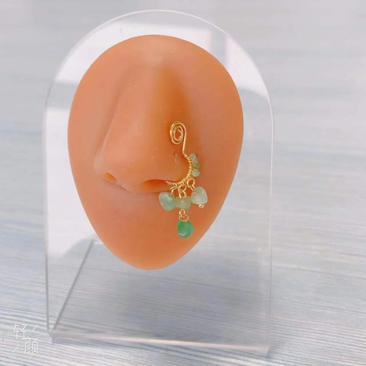 Gaby New Arrive Fake Nose Rings Nose Cuff Non Piercing Cute Bead Dangling Nose Ring Non Piercing Body Jewelry