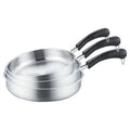 Modern Style 3-Piece Stainless Steel Bakelite Handle Eco-Friendly Metal Gas Induction Ready Frypan Casserole Cookware Set