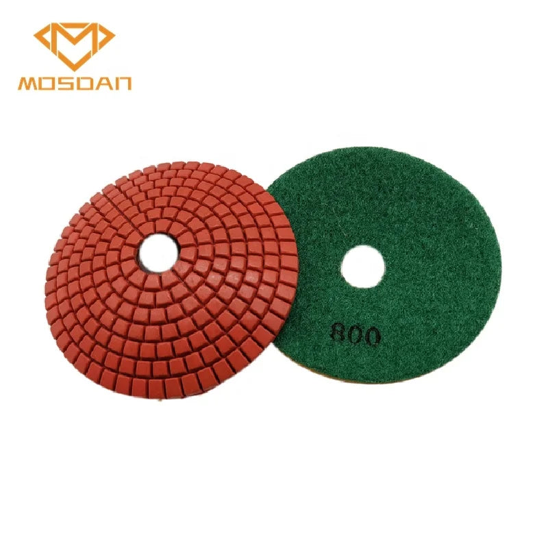 4 Inch Wet Convex Diamond Polishing Pads for Concrete Marble Stone Corner Edge
