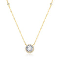 POLIVA Women's Fashion Gold Plated Necklace Dainty Cubic Zirconia 925 Sterling Silver Chains for Gifts