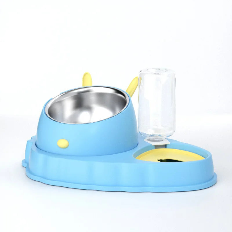 Stainless Steel Anti-Skid Anti-Choking Slow Food Dog Cat Pet Bowl Drinking Water Dispenser