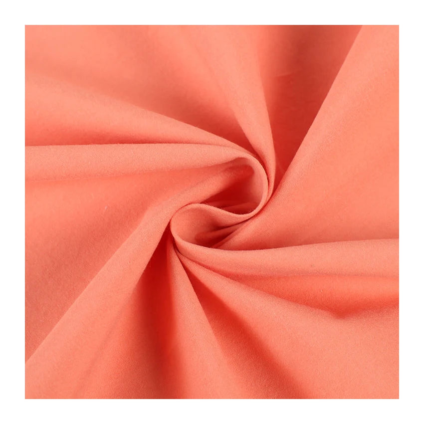 Eco-Friendly 100% Cotton 60S High Density Stone Washed Plain Dyed Lightweight Woven Fabric for Girls' Garments