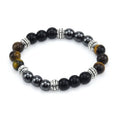 Hot Selling Natural Stone 8Mm Tiger Eye Hematite Beads Bracelets Gemstone Crystal Beads Men Energy Healing Bracelet