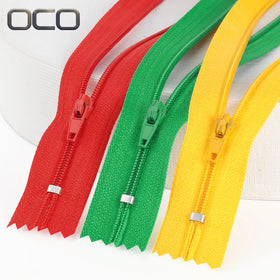 OCO 3# Nylon Zipper Close-end Zippers Length for Tailor Sewing Crafts Bag Clothing Garment Wallet Zippers Bulk 25 Colors