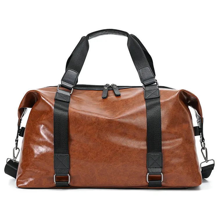 Large Luxury Suitcase  Pu Leather Side Chest Sling Crossbody Luggage Travel Shoulder Messenger Bag for Men Women Other Cas