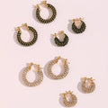 Luxury Shining Zircon Chunky Hoop Earring 18k Gold Plated 316 Stainless Steel Hoop Earring Tarnish Free Fashion Jewelry
