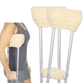Sample Support Sheepskin Crutch Pads & Hand Grips Non-slip Comfortable Breathable Machine Washable Crutch Cover