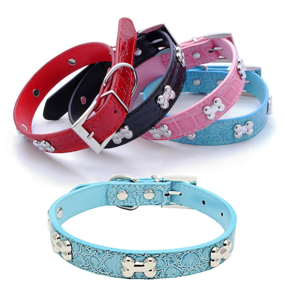 Cheap Good Low Price High Quality Crocodile with Bones Dog Collar