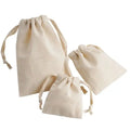 Custom White Cotton Drawstring Storage Pouch Bag Eco Friendly Jewelry Accessories Candy Packing Portable Wedding Party Favors
