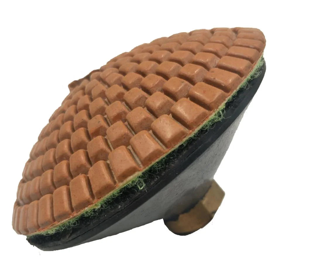 4 inch 100mm wet dry use diamond resin convex shape polishing pads for stone granite marble quartz edge corner grinding tools