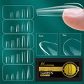 Manicure 16 Sizes Seamless Extension Nail Tips 320/160pcs Box Clear Coffin Almond Stiletto Square Round Full Cover Nail Tips