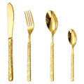 Hot Selling Stainless Steel Gold Cutlery Set Knife Fork Spoon Silverware Golden Flatware Set for Wedding