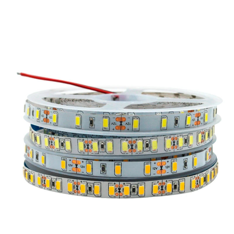120LEDs SMD5630 Flexible IP20 12VDC 10MM PCB 6000K Daylight Dimmable Remote Control LED Strip Light