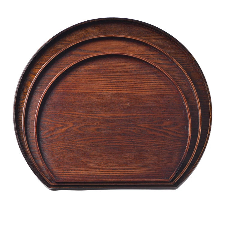 Western-style Wooden Plate Irregular Dim Sum Plate Creative Half-moon Plate