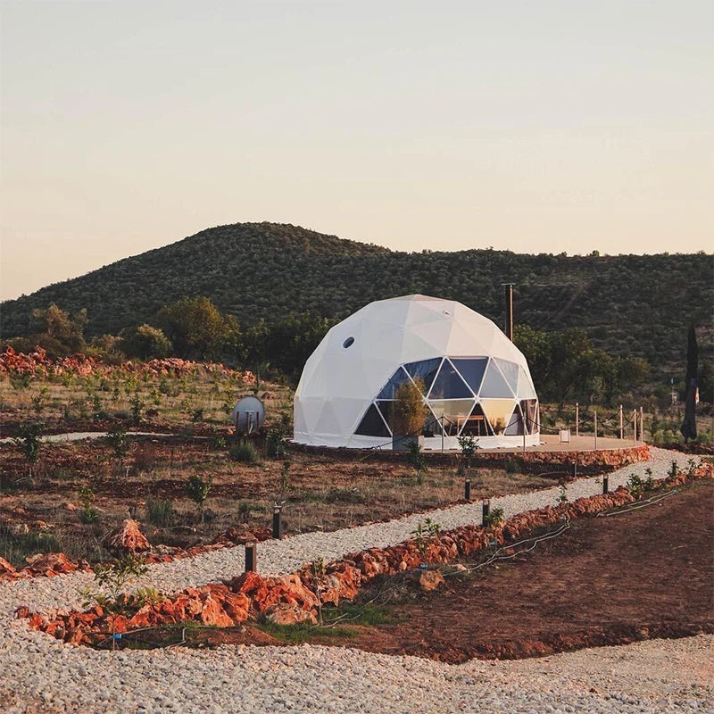 Outdoor Pvc Waterproof Garden Igloo Domes Tent Geodesic Glamping Pod Domos Tienda De Lujo