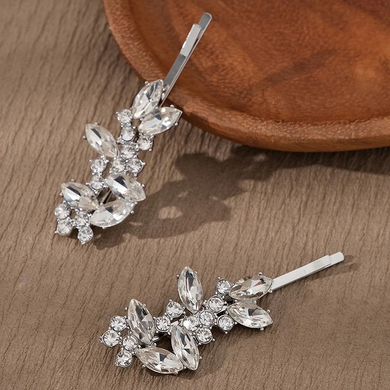 2024 Trend Women Hair Clips Bobby Pins Fashion Rhinestone Hairgrip Accessories for Women Barrette Hairclip Hairpin