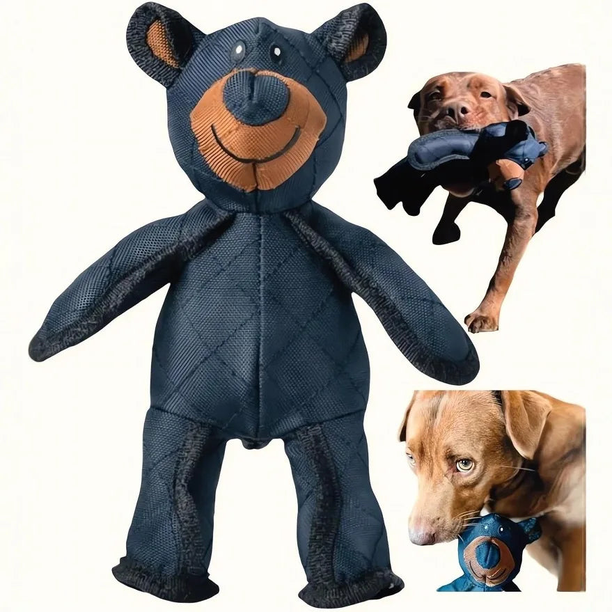 Unbreak Bear Dog Toy Indestructible Heavy Duty Chew Toy for Aggressive Chewers Durable Squeaky Chew Pet Dog Toys