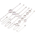 2pcs/Lot Stainless Steel Bracelet Bangle Base Blank Setting Trays Cameo 12/14/16/18/20mm High Quality DIY Jewelry Findings