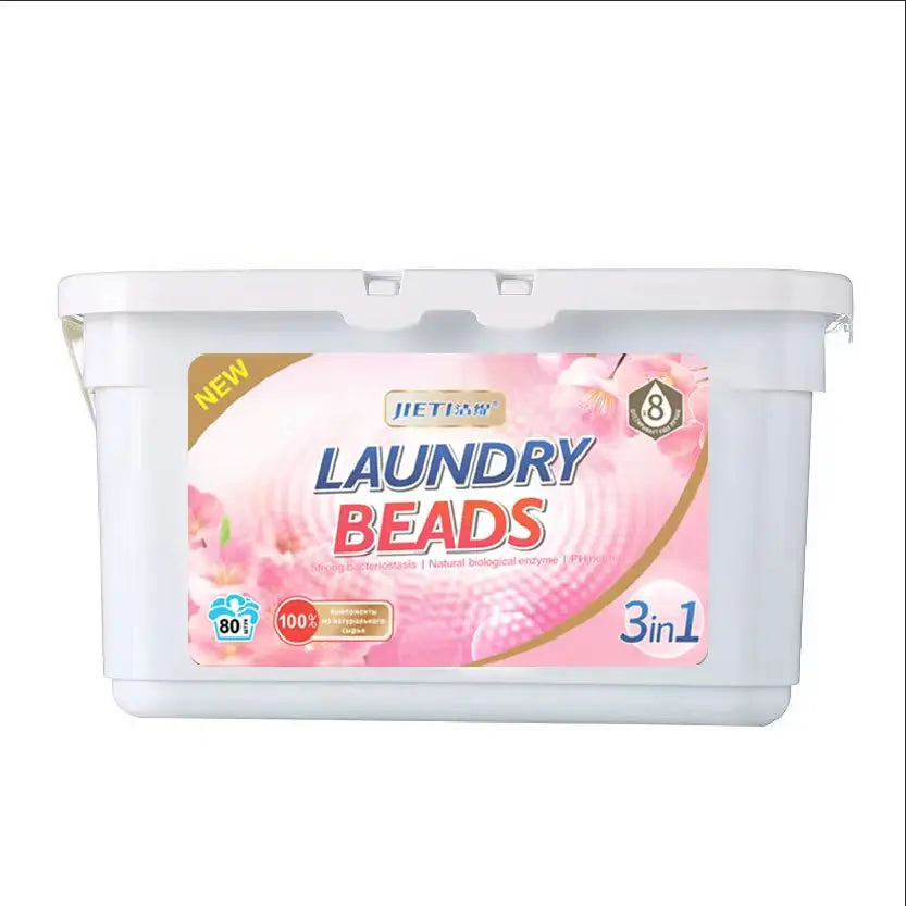 OEM Russia Selling Super Concentrated Detergent Booster Fabric Softener 80 Laundry Detergent Pods 5 in 1 Laundry Gel