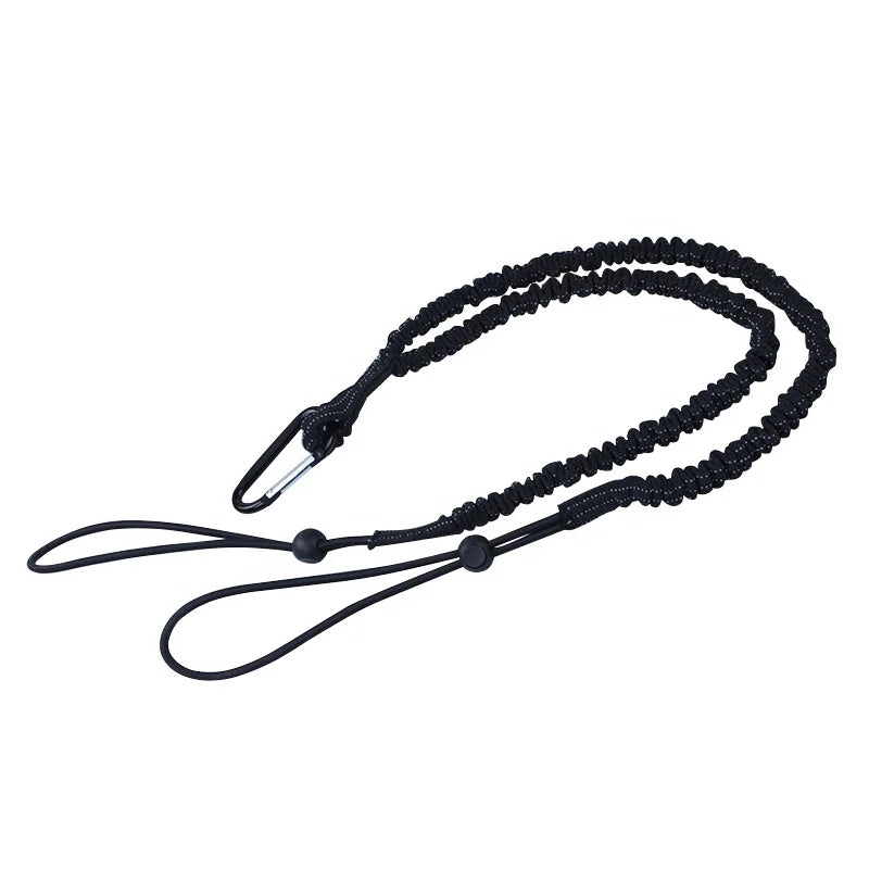 Double Legs Elastic Tool Lanyard with Single Carabiner