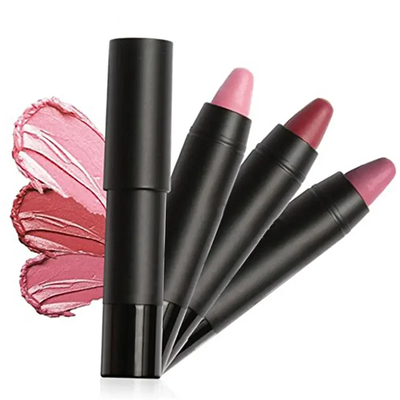 Private Labeling Labiales Cosmetics Lip Crayon Vegan No logo Balsamo Labial Your Own Brand Labial Mate