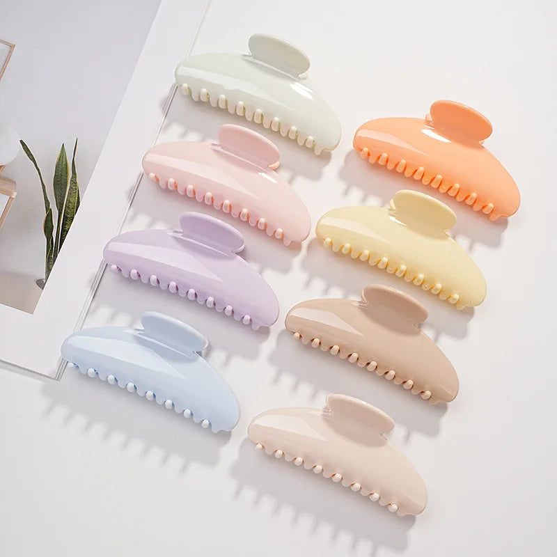 RARA 11.0cm PC Plastic Hair Accessories Fashion Colorful Hair Claws Durable Plastic Simicircle Hair Claw Clips Wholesale