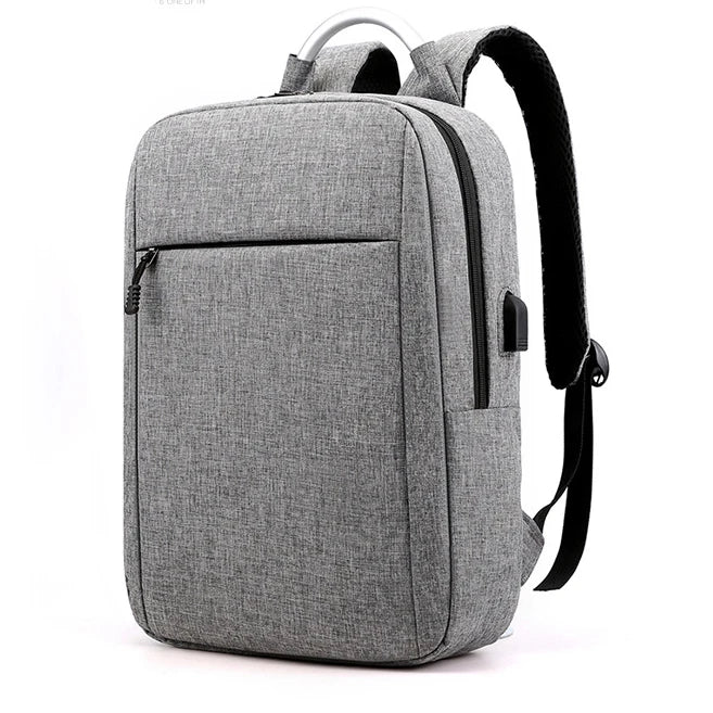 QXMOVING Business Office Laptop Backpack Women/Men Fashion Daily Life School Bags with USB Zipper Closure Polyester Lining Cheap