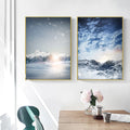 Nordic Winter Snow Scene Prints Canvas Poster Home Wall Art Living Room Decor Oil Painting on Canvas Posters Prints Art Picture