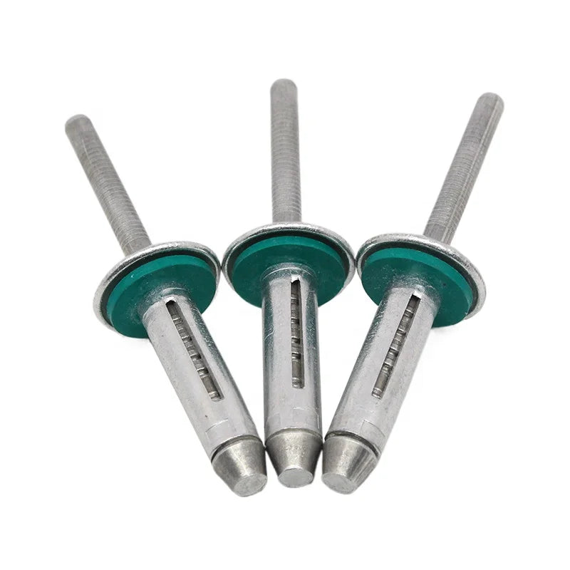 Rubber Washer Tri Fold Aluminum Blind Rivets Water Resistant Tri Grip Rivet