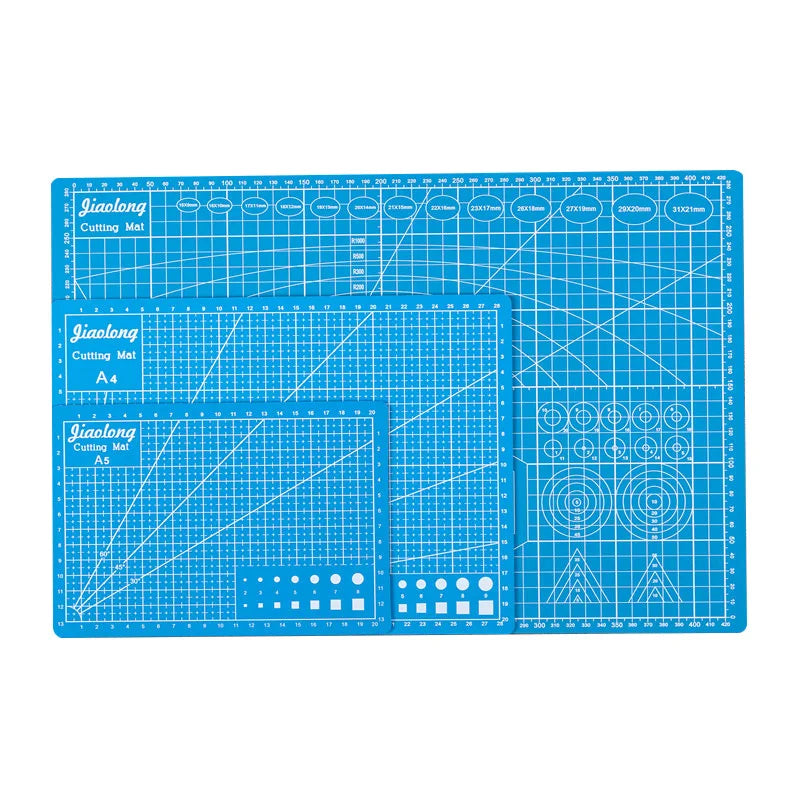 A5 Blue PVC Manual Model Cutting Mats Dual Purpose Paper and Cutting Pad