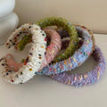 ShangHai Korean Version of Minimalist and Fashionable Colored Woolen Hairband Autumn and Winter Retro Style Hair Accessories