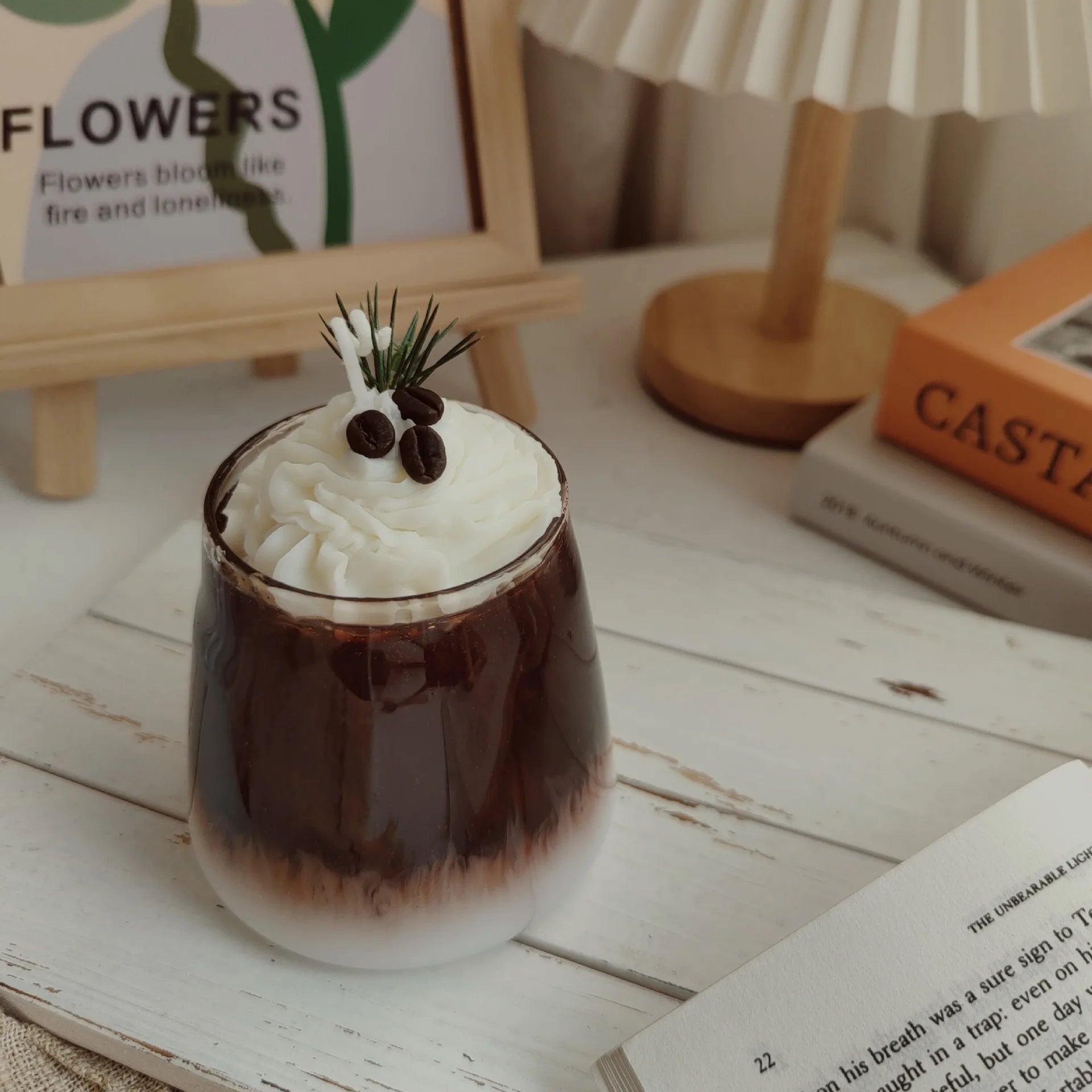 Mix Mini Coffee and Milk Cute Creative Gift Jelly Shape Latte Drink Ice Cube Coffee Wax Jelly Scented Candles