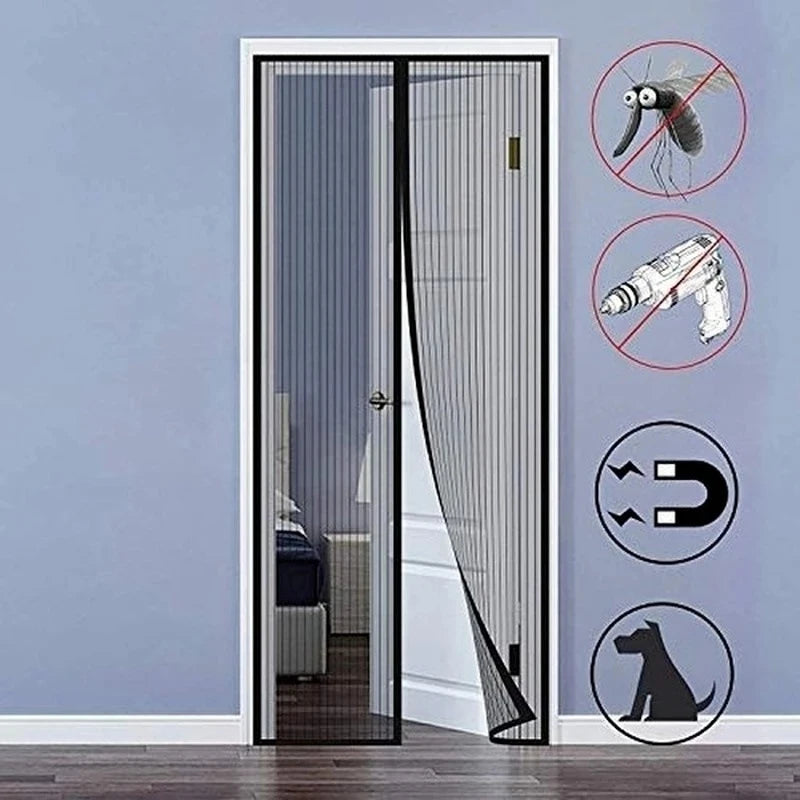 XinLan Easy Install Magnetic Mosquito Net Screen Door Adjustable Anti Bug Fly Door Screen