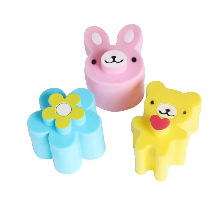 3pcs Cute for Rabbit Mini Cutter Mold for Kids Kitchen Tools Accessories for Bento Bakeware for Sandwich Bread Toast