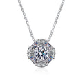 Fine 925 Sterling Silver Necklace 18K Gold Plated Luxury Fashion Moissanite Pendant Wedding Party Jewelry Gift for Women