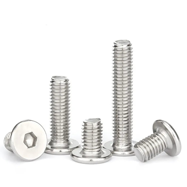Stainless Steel 304 Ultra-Thin Head Bolt M2-M12 Allen Bolt with Hex Socket Plain Finish Cap Screw to GB Standard