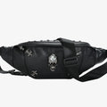 2024 New Casual Street Mobile Phone Outdoor Cycling  Leather Small Chest Crossbody Fanny Pack Waist Bag for Mens Women