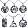 Hot Sale Gothic Gold Silver Stainless Steel Mens Jewelry Viking Celtic Knot Pendant Necklace for Men