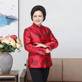 J0080 Autumn and Winter Middle-aged Tang Dress Women's Birthday Wedding Chinese the Old Man With Velvet Thickening