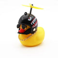 Mini Cute Yellow Rubber Duck Wholesale With Bamboo Dragonfly Helmet
