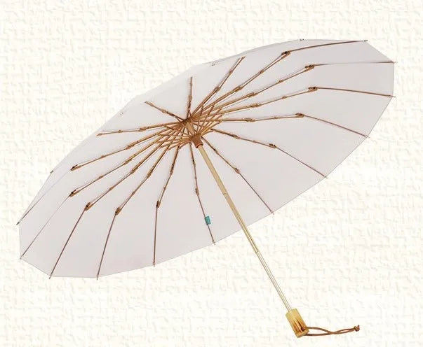Wholesale Market Umbrella Windproof Nylon Plastic 16 Ribs Fiberglass Frame Japanese Traditional Style Customizable Color Logo