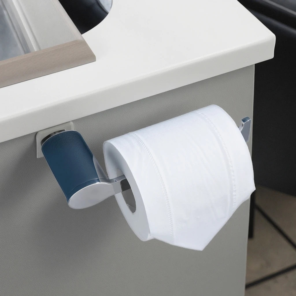 Modern Stainless Steel Wall-Mounted Toilet Paper and Towel Roll Holder for Bathroom for Kitchen Under Cabinet-Gold Accents