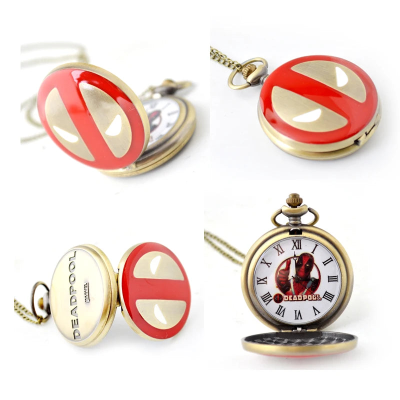Retro Quartz Antique Various Styles of Superhero  Gift to Boy Wholesale Bronze Cartoon Pendant Pocket Watches