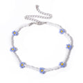 Fashion Geometric Beaded Jewelry Seed Beaded Flower for Women's Necklace Bracelets Anklet